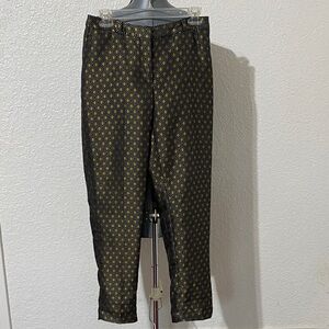 H&M Men's Black and Gold Geometric Pants